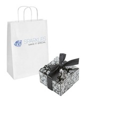 100 Black Silver Medium Ribbon Wedding Favor Gift Boxes Party Event Candy Box