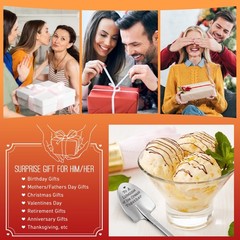 LEJIAJINW Engagement Gifts about 1.0oz, To A Lifetime of Ice Cream Together