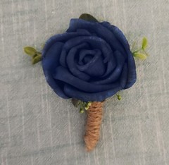 Burnt Orange Navy Bridal Bouquet Fall Colors Wedding Flowers Sola Wood Cascade