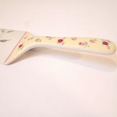 Cake Server Porcelain Pink Rose Shabby Chic Cottage Core Decor Royal Limited VTG