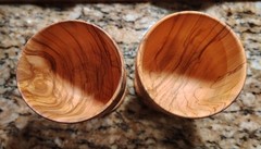 Olive Wood Goblets Mr & Mrs
