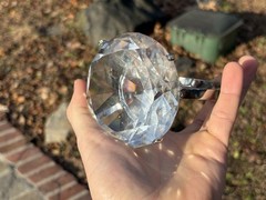 HUGE -Wedding decoration crystal big diamond ring proposal ornaments party gifts