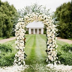 7.9 ft Metal Green Stand Arch Wedding Party Prom Garden Floral Decoration US