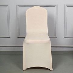 10 Beige Spandex Fitted Banquet Chair Covers Wedding Party Reception Decorations