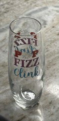 “Pop Fizz Clink” Cristar Champagne Clear Glass Flute Glass 9.6oz