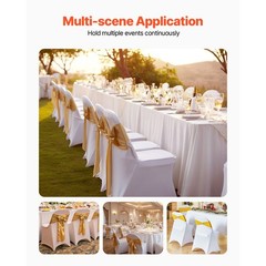 Uimoso 30PCS White Stretch Spandex Chair Covers for Events and Gatherings
