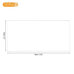10Pcs Clear Acrylic Place Cards Rectangle Acrylic Blanks Name Cards 3.5″ x 2″