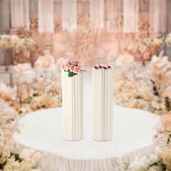 MilkyWhite Cardboard Vase Desktop Floor-standing Cardboard+Acrylic Wedding Decor