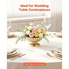 Uimoso 10 PCS Mini Flower Vase 4.7in Gold Centerpiece Bowls for Weddings