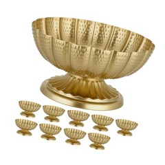 Uimoso 10 PCS Mini Flower Vase 4.7in Gold Centerpiece Bowls for Weddings