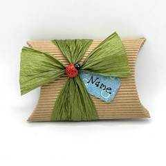 20 Pcs Corrugated Kraft Pillow Box Gift Party Favor Jewelry Candy Goody Bag