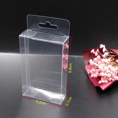 25X Clear Plastic PVC Box with Hang Hole Gift Favour Boxes Retail Shop Display