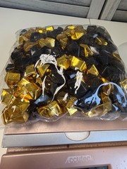 Decorative Acrylic Crystal Gems Colors Ice Rocks black and gold 1 lb