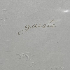 Guest Book Bound Hardcover beach embossed Ocean Birds gift box new