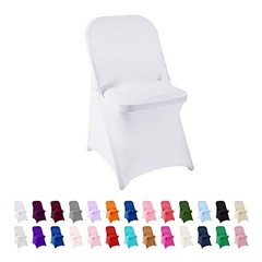 Spandex Chair Cover,12PCS,Living Room Folding Chair 12Pack White