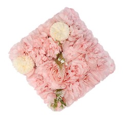 3D Flower Wall Panel-12pcs Artificial Flower Wall Background Silk Rose Wedding