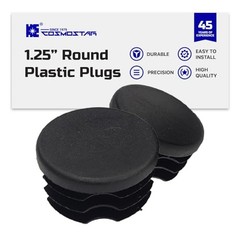 Cosmostar OD Round Plastic Plugs – Fits 1.»–1.17″ Inner Diameter Tubes 1.25″ 10