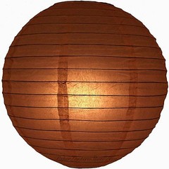 Quasimoon PaperLanternStore Decorative Paper Lantern – (Single, 12-Inch, Brow…