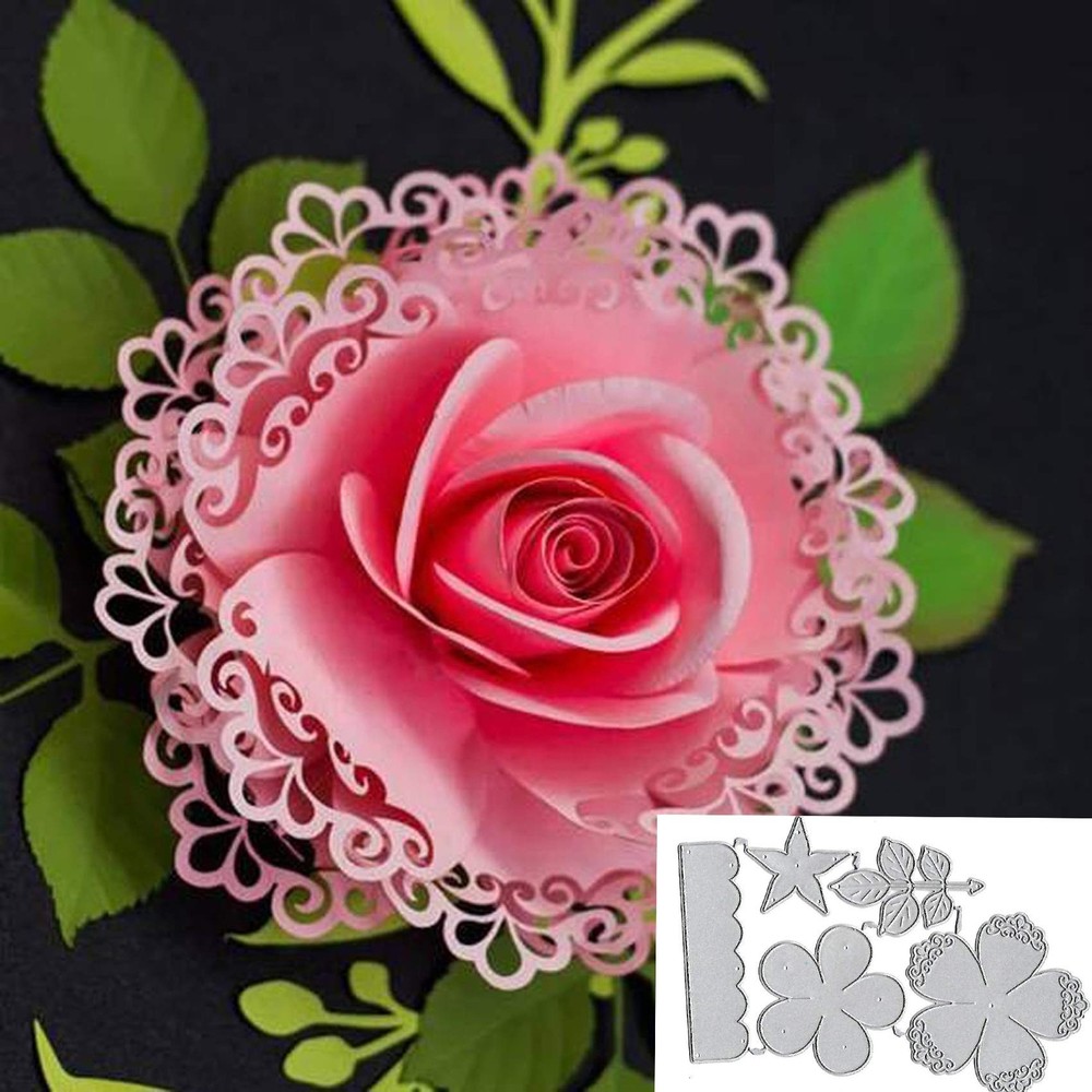DDeehs Scrapbooking Die Cuts, Merry Christmas Wedding Flower Leaf Cutting Die…