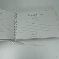 Cathys Concepts White Chiffon Wedding Guest Book Swarovski Crystal Accents