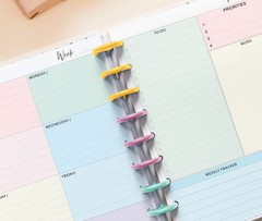 Undated Weekly Planner Inserts, Fits 9 Disc Medium Size Planners Calendar Ref…