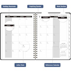 Planner 2025-2026 for Women & Men, Weekly and Black（July 2025-June 2026)