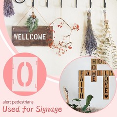 2 Inch Letter Stencils, 42Pcs PET Letter Stencil for DIY Project Art Craft Sp…