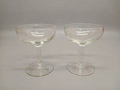 Vintage Set of 2 Champagne Glasses Coupes France