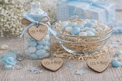 100 qty 1″ It’s A Boy! Wood Hearts Table Confetti Wooden Wedding Decor