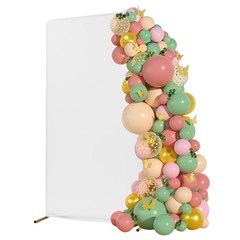 Wedding Arch Backdrop Stand for Ceremony Square Gold Balloon Arches Stand 6.6FT