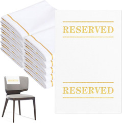 10 Pcs Reserved Chair Signs Cloth Church Placeholder Reserved Pew Signs Chair Re