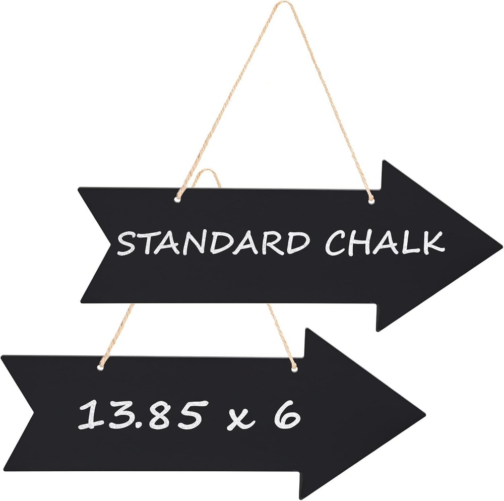 Arrow Chalkboard Signs 13.85 x 6 Inches Acrylic Hanging Direction Signage