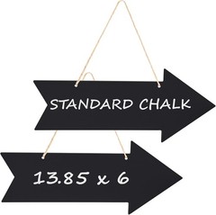 Arrow Chalkboard Signs 13.85 x 6 Inches Acrylic Hanging Direction Signage