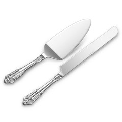 Wedding Cake Knife Server Set 18/10 Stainless Steel Luxury Cake Cut Silver