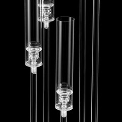 5-Arm Candle Holder Acrylic Clear Freestanding Candle Holder with Candle Cover