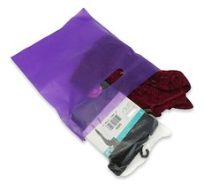 12×15″ 2.5 Mil, 4 Colors Frosted Plastic Merchandise Gift Bags Handles Combo!