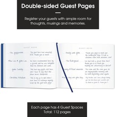 Useful Co. Classic Black Guest Book, Book Alternative for Party, Blue