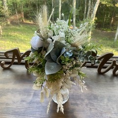 Beautiful Bridal Wedding Bouquet Lovely Budget Friendly Faux Florals White Green
