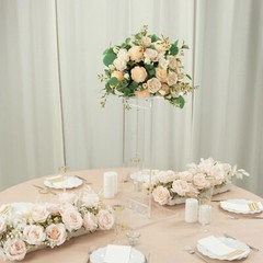 24 in Clear Acrylic Flower Display STAND Square Top and Base Party Decorations