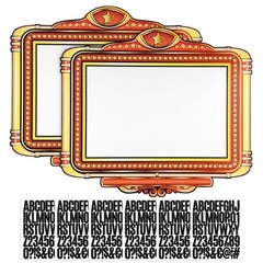 2pcs Wedding Bottle Service Signboard, (22 x 19.68) inch, multicolor