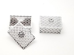 12 Rectangular plastic trinket candy box party special event favors 3″x2″x1.25″