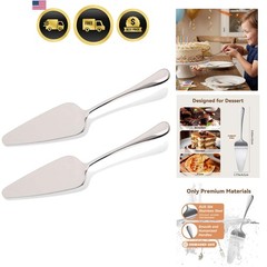 2 Pack Small Cake Pie Server for Wedding, Birthday, Party, Silver | Stainless…