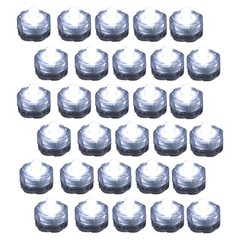 30 Pack White Submersible Waterproof Underwater Battery LED Tea Light Wedding