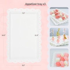 Cake Stand Set Cupcake Stands Appetizer Plates Party Decor White 11pcs