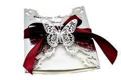 Laser cut wedding invitations