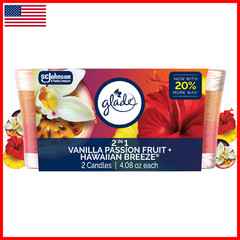 Glade 1-Wick 2In1 Scented Candle Jar Hawaiian Passion Fruit Air Freshener