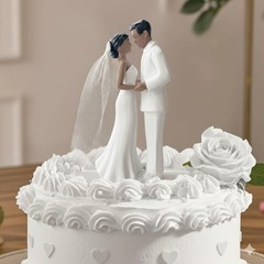 Romantic Bride Groom Wedding Cake Topper Figurine Elegant Keepsake Decoration