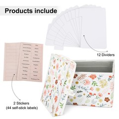 Greeting Card Organizer Storage with 12 Removable Dividers, Holds 140+ Cards,…
