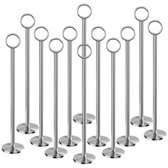 Versatile Table Sign Stands – Silver, Pack of 12