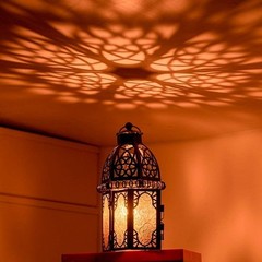NEEDOMO 12.8» Moroccan Lanterns Decorative Indoor & Outdoor, Large, Amber